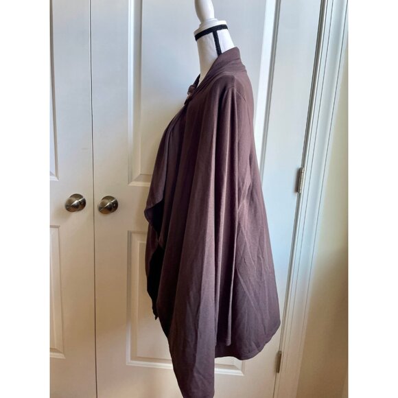 Bobeau Taupe/Brown Draped Cardigan Jacket - Size M - Picture 4 of 7